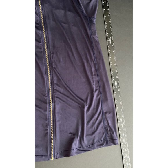 Womens SIMPLY SOUTHERN Nylon Stretch Jacket Full Zip Size Small Navy Blue‎ Gold - Picture 9 of 10